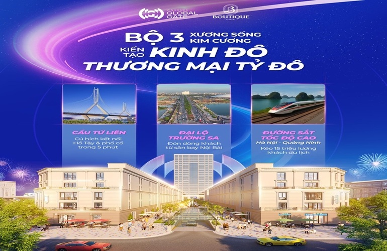 BỘ BA XƯƠNG SỐNG KIM CƯƠNG KIẾN TẠO KINH ĐÔ THƯƠNG MẠI TỶ ĐÔ